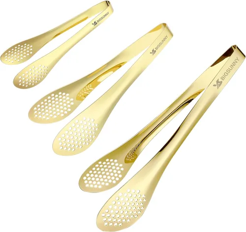 Miniatura 14 de MSY BIGSUNNY Pinzas de cocina para bufé, juego de 3 pinzas de metal para ensalada (color negro, 7 pulgadas, 9 pulgadas y 11 pulgadas)