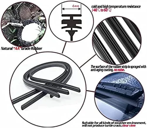 Miniatura 6 de Juego de limpiaparabrisas trasero, apto para Seat Ibiza 6L 2002 2003 2004 2005 2006 2007 2008 2009 2010 2 piezas/1 juego de limpiaparabrisas trasero
