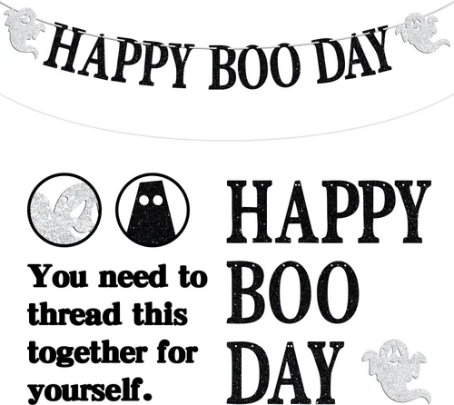Miniatura 7 de Cartel de feliz día de abucheo, cartel de Halloween de primer cumpleaños, murciélago fantasma de Halloween, 1er cumpleaños/baby shower, suministros