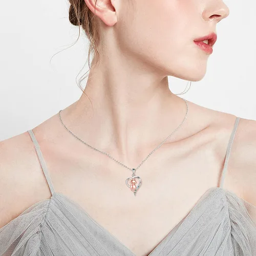 Miniatura 6 de YFN Collar de plata de ley 925 para amantes de los gatos, regalos de joyería para mujeres de 18 pulgadas