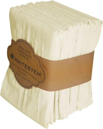 Miniatura 9 de Toallas de saco de harina, toalla de té para manualidades, toalla de cocina, toallas de secado de platos, toalla de algodón en blanco para bordado