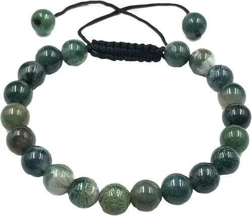Miniatura 4 de AAA MUSS AGATE - Cuentas de cristal de piedras preciosas naturales para curación natural, unisex, pulseras de macramé ajustables de 0.315 in