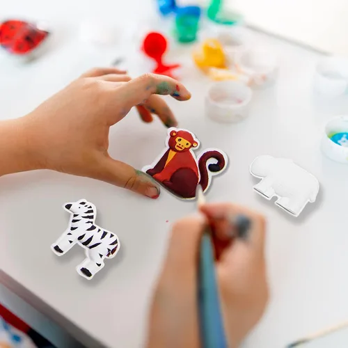 Miniatura 6 de Funto Pinta tu propio unicornio y animal, juego de 16 figuras de arte y manualidades para niños, cerámica para pintar, proyectos de vapor, actividad