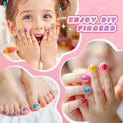 Miniatura 4 de Regalos de Pascua - Juego de esmaltes de uñas para niños, 12 x 0.2 fl oz, no tóxico, despegable, secado rápido, para niñas, belleza sorpresa