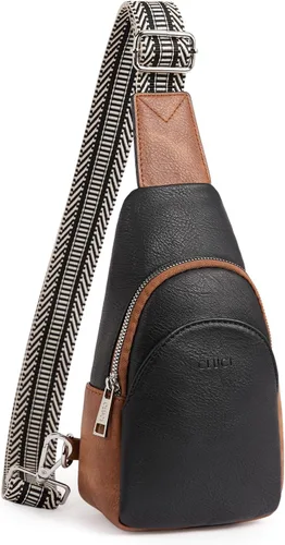 Miniatura 8 de CLUCI Bolso bandolera pequeño para mujer, bolsos cruzados de cuero vegano para mujer, riñoneras con correa de guitarra