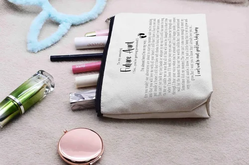 Miniatura 7 de LIBIHUA Bolsa de maquillaje para mujer, bolsa de cosméticos regalos para ella, bolsa de viaje femenina, Beige natural