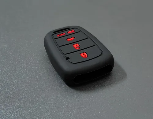 Miniatura 5 de REPROTECTING Funda de goma de silicona para llavero compatible con Honda Accord CR-V Civic Crosstour Fit (solo compatible con llavero recto)