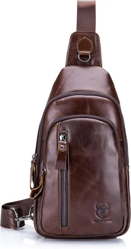 Miniatura 74 de LUKZIJAES Bolso bandolera de cuero genuino para hombre