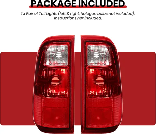 Miniatura 8 de HECASA Conjunto de luz trasera compatible con Ford F250 F350 F450 F550 2008-2016 Super Duty Reemplazo para 7C3Z13405A 7C3Z13404A FO2800208 FO2801208