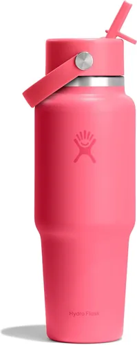 Miniatura 15 de Hydro Flask Botella de agua de viaje – Acero inoxidable aislado – Tapa ancha con pitillo, antiderrames, a prueba de fugas en 24 oz Trillium Pink