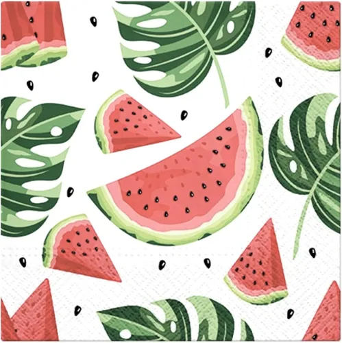 Miniatura 10 de Servilletas de papel de 20 unidades de 13 x 13 pulgadas, 3 capas, estampado de frutas y coco, para arte, cena y fiesta, servilletas desechables