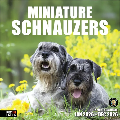 Miniatura 40 de RED EMBER Calendario de pared 2025 con diseño de cachorros de 12 meses, 12 x 24 pulgadas, abierto, papel grueso y resistente, para regalo