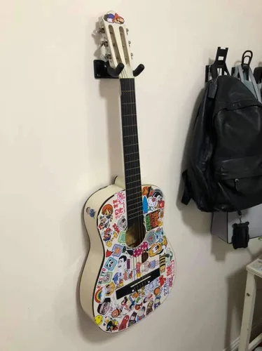 Miniatura 5 de Paquete de 2 soportes de pared para guitarra, ganchos de pared para guitarra, exhibición perfecta de instrumentos musicales para tiendas minoristas