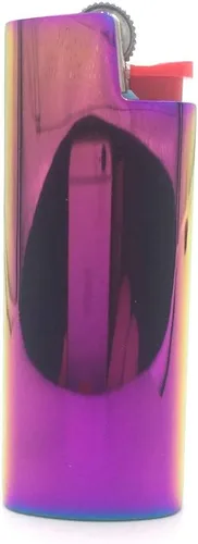 Mini metal encendedor caso cubierta titular color arco iris para BIC Mini tamaño encendedor J5 regalo para ella él