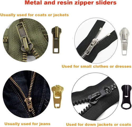 Miniatura 3 de EuTengHao Kit de reparación de cremallera de 169 piezas, kit de rescate de cremallera de repuesto con cremallera, herramienta de alicates