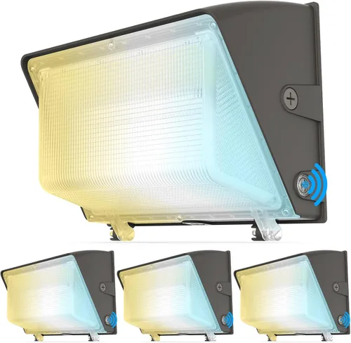 Miniatura 7 de AKK Paquete de luz LED de pared de 80 W, 60 W, 40 W, con fotocélula, 12000 lúmenes, 150 lm/W, 3 vatios y 3 CCT seleccionables