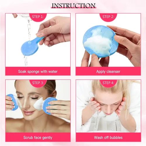 Miniatura 2 de Patelai 120 esponjas faciales comprimidas para esteticistas, eliminación de maquillaje facial, almohadilla de esponja de limpieza, exfoliante, spa