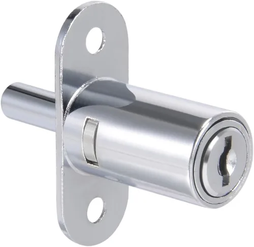 uxcell Cerradura de émbolo de empuje del gabinete del armario del escritorio del cajón, diámetro del cilindro de 3/4" longitud del cilindro 1-1/4",