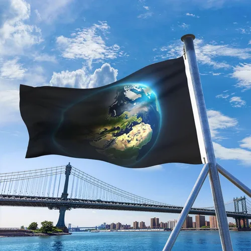 Miniatura 8 de Banderas de 5 x 8 pies para exteriores, divertida bandera de jardín, bandera de doble cara con tierra brillante de bienvenida para el hogar, jardín