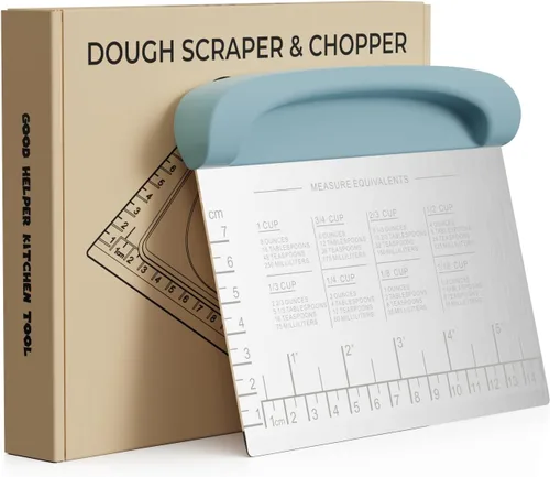 Miniatura 10 de Herramienta Raspador de Banco Cortador de Masa - Raspador de Tazón para Repostería para Pan, Pastel, Pizza, Cuchillo de Banco, Raspador de Masa