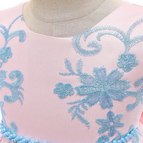 Miniatura 3 de NNJXD Vestido de princesa para bebé, con flores, para cumpleaños, bodas, fiestas