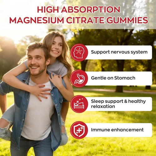 Miniatura 4 de Gomitas de magnesio de alta absorción para adultos, suplemento de magnesio para apoyo muscular, nervio, hueso y corazón, vegano, sin OMG, sabor
