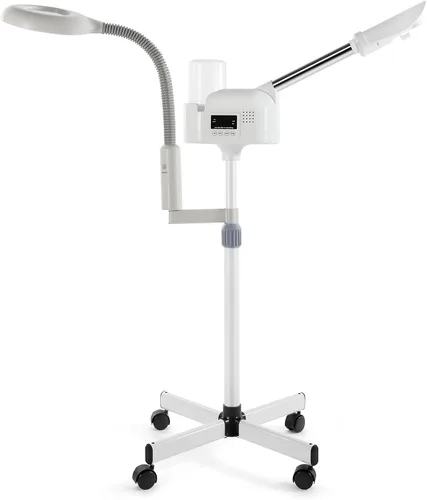 Miniatura 10 de Vaporizador facial profesional 2 en 1 para cara, lámpara de aumento LED 5X, vaporizador facial de ozono caliente para esteticista belleza,