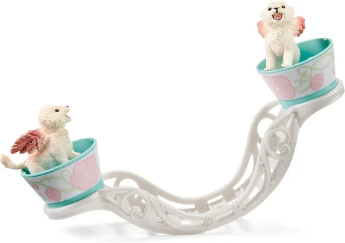 Miniatura 6 de Schleich Bayala 42524 - Juego modular de 9 piezas con lindas figuras de león, arco, aro y calcomanías, juguetes de criaturas míticas