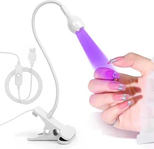 Miniatura 10 de Lámpara UV para Uñas Geisofu - Luz UV para Uñas de Gel, Lámpara de Curación Flash LED de Cuello de Cisne para Uñas, Secador de Manicura Luz Negra