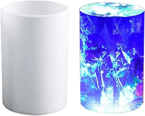 Miniatura 8 de Katutude Moldes de vela cilíndrica, molde de vela de silicona de pilar 3D, moldes de resina epoxi para velas perfumadas de bricolaje, jabón hecho a