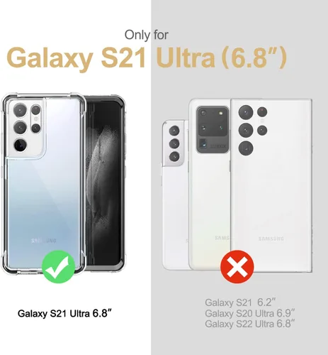 Miniatura 2 de SURITCH Funda Ultra Clear para Samsung Galaxy S21 de 6.8 pulgadas (solo protector de pantalla), [protector de pantalla integrado] carcasa rígida