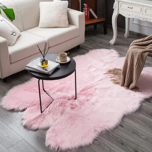 Miniatura 37 de Carvapet Funda de Silla de Piel de Oveja Sintética Suave de Lujo Cojín de Asiento Alfombras de Área de Piel Sintética Suave para Dormitorio, 2 pies