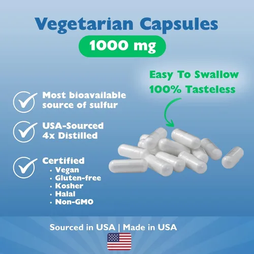 Miniatura 3 de KALA HEALTH MSMPure MSM Cápsulas vegetarianas – 1,000 mg de MSM de origen estadounidense por cápsula para la salud de las articulaciones, apariencia