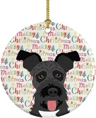 Miniatura 121 de Caroline's Treasures Bulldog Francés Azul de Navidad Adorno de Cerámica Decoraciones Colgantes para Árbol de Navidad para Hogar Navidad, Festividad