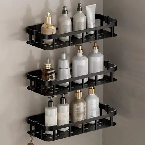 Miniatura 9 de Paquete de 3, 11.42 x 8.27 x 2.09 pulgadas, organizador de cocina triangular para ducha, organizador de baño, organizador de baño, impermeable
