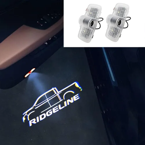 Miniatura 6 de 2 piezas Proyector LED de Logo para Puerta de Automóvil Lámpara de Bienvenida Luz de Puerta Kit de Luces de Charco Ridgeline Compatible