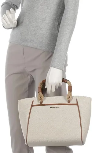 Miniatura 3 de Bolso tote pequeño de lona de algodón Talia, NaturalEquipaje