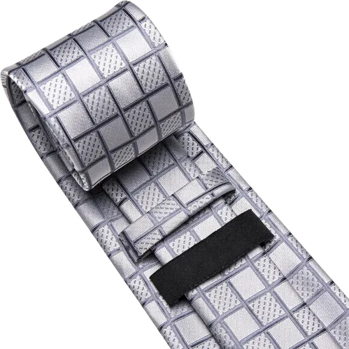 Miniatura 107 de Dubulle Corbata tejida de cachemira para hombre y gemelos de pañuelo para hombre, conjunto de gemelos para boda formal y negocios
