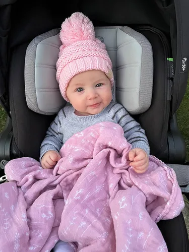 Miniatura 2 de Funky Junque Exclusives - Gorro de punto para bebé, gorro de invierno cálido con pompón y calavera
