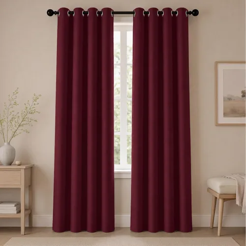 Miniatura 121 de Cortinas de oscurecimiento de habitación de 45 pulgadas de largo para dormitorio y sala de estar, cortinas térmicas aislantes con ojales