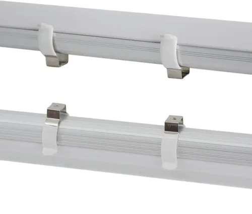Miniatura 7 de Bettomshin 16 Uds T8 U Clips Soporte Soporte 1.3"x0.79"x0.35" Acero inoxidable para montaje Led Fluorescente Tubo Reemplazo