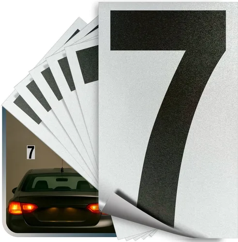 Miniatura 41 de iSYFIX Calcomanías de vinilo negro número 0 (Zero) – Paquete de 6 calcomanías de 1.5 pulgadas – Calcomanías de alta calidad, fondo reflectante