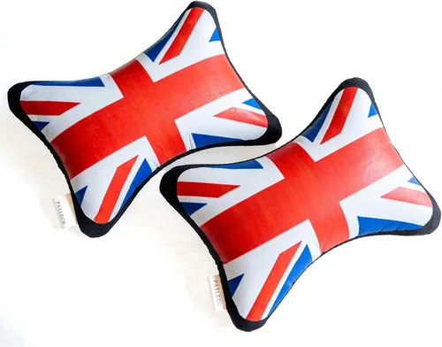 Miniatura 10 de Almohada para el cuello del asiento de coche (2 piezas) (dorado Union Jack)