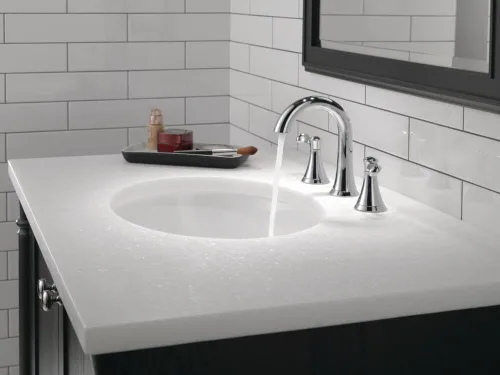 Miniatura 7 de Delta Faucet Esato - Grifo de baño generalizado cromado, grifo de baño de 3 agujeros, grifo de lavabo de baño, montaje de drenaje incluido, cromado