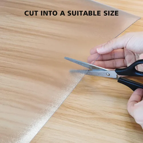 Miniatura 4 de Alfombrilla Transparente para Silla, 3'×5' Alfombrillas de Suelo para el Hogar, Protector de Suelo Duro Duradero Antideslizante, Protector de Suelo