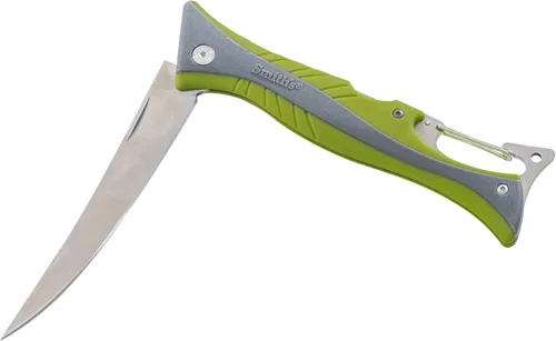 Smith's RegalRiver - Cuchillo de filete flexible plegable de 4 pulgadas - Verde - Hoja de bloqueo de acero inoxidable - Cuchillo de bolsillo -
