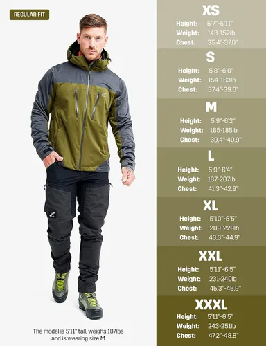 Miniatura 2 de RevolutionRace Chaqueta Silence Proshell para hombre chaqueta impermeable Softshell con cremalleras de ventilación