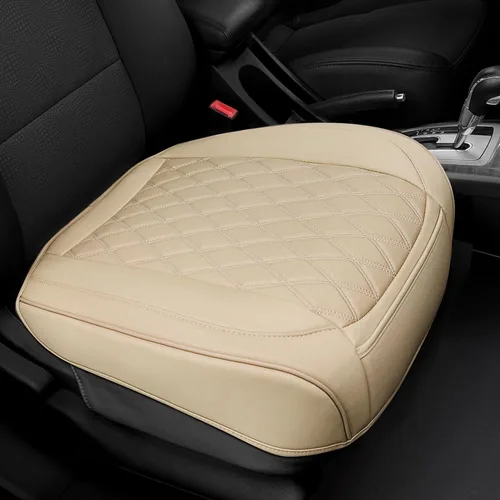 1 paquete de funda de cuero para asiento delantero de coche, funda inferior de asiento de coche, protectores de asiento de conductor antideslizantes