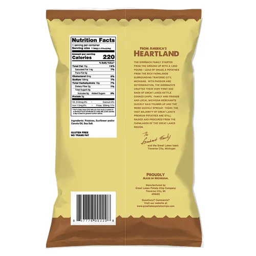 Miniatura 2 de Great Lakes Potato Chip Co. Original - Patatas fritas cocidas con sal marina, tamaño individual (paquete de 40, bolsas de 1.375 onzas)