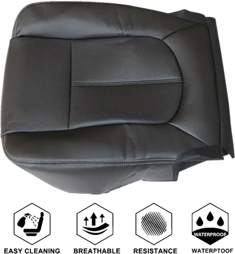 Miniatura 5 de NLQR Fundas de asiento de repuesto para el lado del conductor y del pasajero, color negro, compatible con Ford F250 F350 F450 F550 Lariat 2011 2012